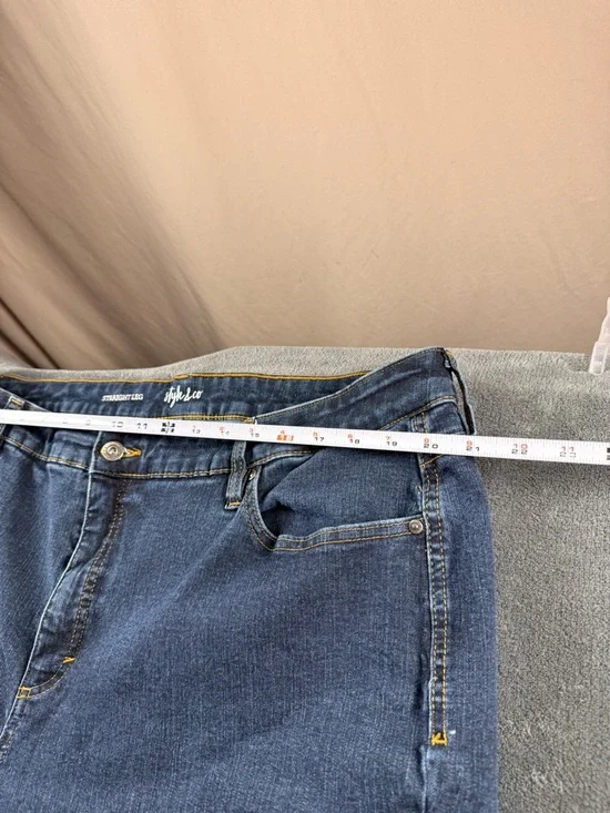 Style & Co. Straight Leg Blue Denim Jeans - Picture 4 of 8